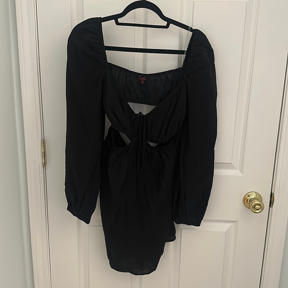 Black dress with cutouts